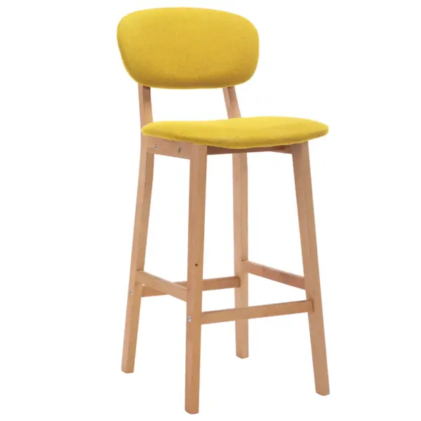 Kangast baaripukid seljatoega, sinepikollane, pöökpuujalgadega, 2 tk, 45 x 47 x 92 cm – 2