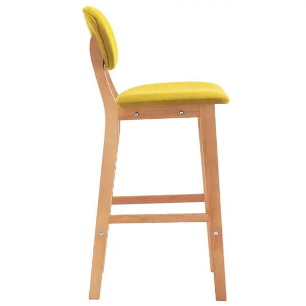 Kangast baaripukid seljatoega, sinepikollane, pöökpuujalgadega, 2 tk, 45 x 47 x 92 cm – 4