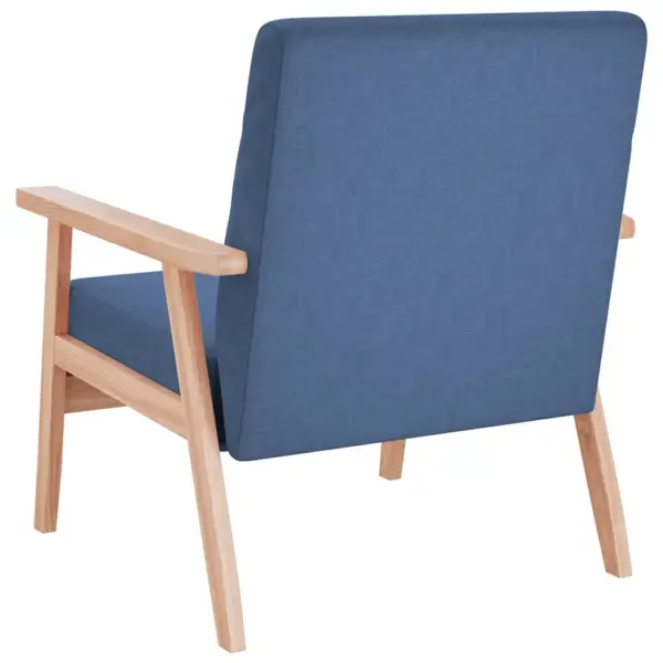 Sinine kangast tugitool puidust raamiga, 64,5 x 67 x 73,5 cm – 5
