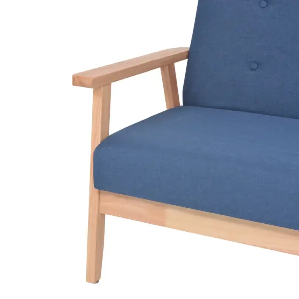 Sinine kangast tugitool puidust raamiga, 64,5 x 67 x 73,5 cm – 6