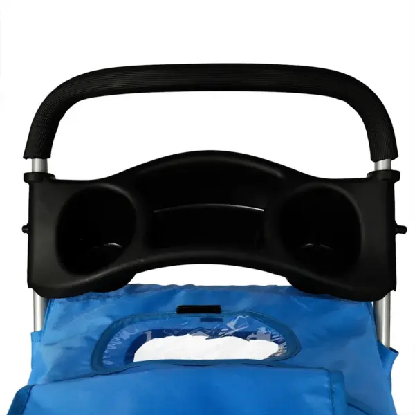 Sinine kokkupandav koerakäru lukustatavate ratastega, 15 kg – 4