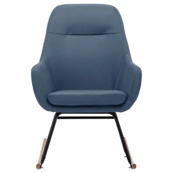 Sinine polsterdatud kiiktool eemaldatava padjaga, pöökpuust jalgade ja metallraamiga, 61 x 80,5 x 89 cm – 3
