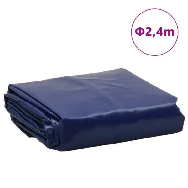 Ümmargune sinine PVC present metallist aasadega, Ø 2,4 m, 650 g/m² - 8