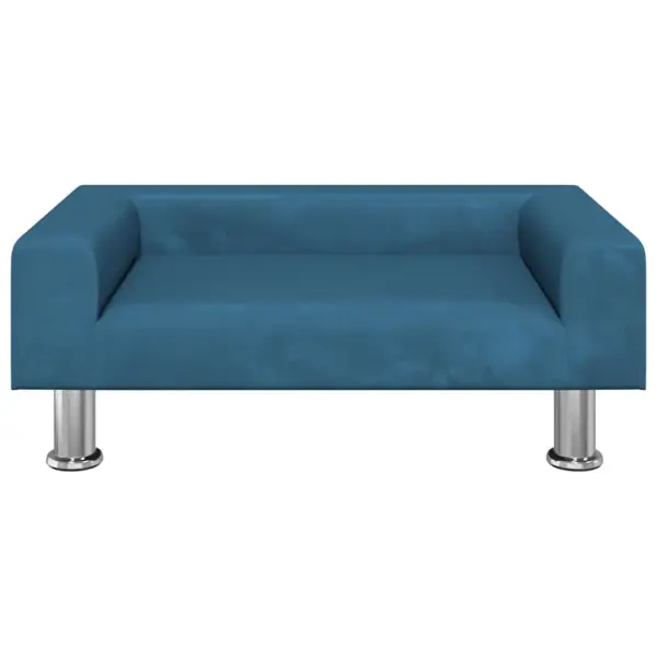 Sametist koeravoodi väikestele koertele, sinine, 70 x 45 x 26,5 cm – 3