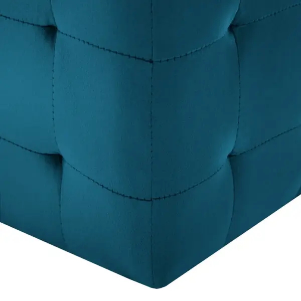 Sinised sametkangast tumbad puidust raamiga, 2 tk, 30 x 30 x 30 cm – 5