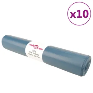 Tugevad sinised prügikotid rasketele jäätmetele, 120 l, 100 tk