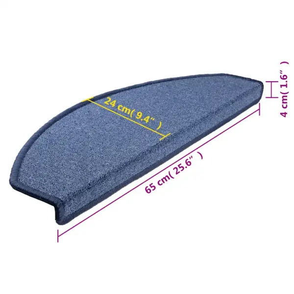 Sinised poolringikujulised trepimatid kahepoolse teibiga, 10 tk, 65 x 24 x 4 cm – 9