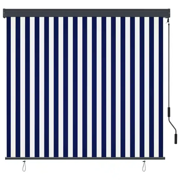 Sinivalge välikardin rulookardin, käsitsi juhitav laekinnitusega, kangas ja alumiinium, 180 x 250 cm – 2