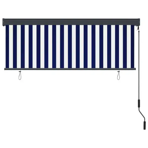 Sinivalge välikardin rulookardin, käsitsi juhitav laekinnitusega, kangas ja alumiinium, 180 x 250 cm – 3