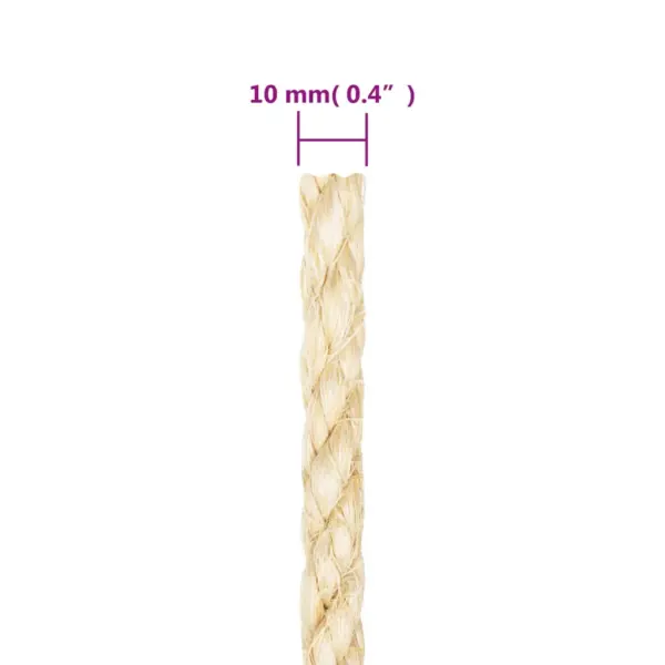 Looduslik sisalnöör 100% sisalist, 10 mm, 25 m rull, pruun – 4