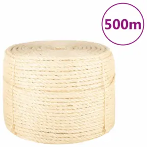 Sisalnöör 100% sisal, 10 mm diameeter, 500 m rull