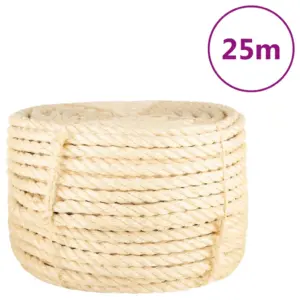 Looduslik 100% sisalnöör, 16 mm, 25 m rull, pruun