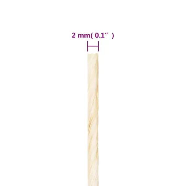 Looduslik sisalnöör, 2 mm, 300 m rull, 100% sisal – 4