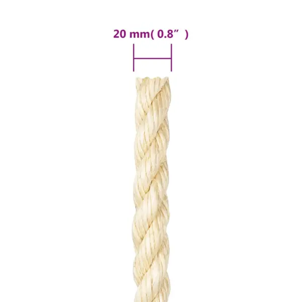 Looduslik sisalnöör 100% sisal, 20 mm, 25 m rull – 4