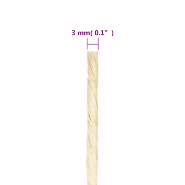 Sisalnöör 3 mm, 1000 m rull, 100% sisal, pruun – 4