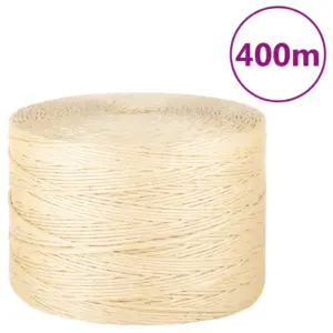 100% sisalist nöör 3 mm, 400 m rull, pruun