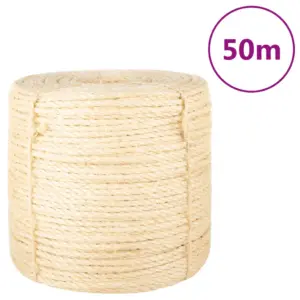 Sisalnöör 100% sisal, 6 mm, 50 m, pruun