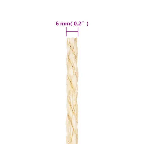 Sisalnöör 100% sisal, 6 mm, 50 m, pruun – 4