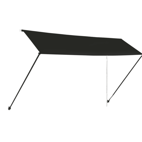 Sissetõmmatav seinavarikatus LED-valgustusega, antratsiithall, 400 x 150 cm – 4