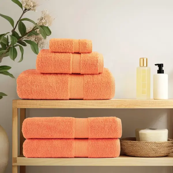 Oranžid puuvillased käterätikud SOLUND, 10 tk, 50 x 100 cm, 600 gsm – 3
