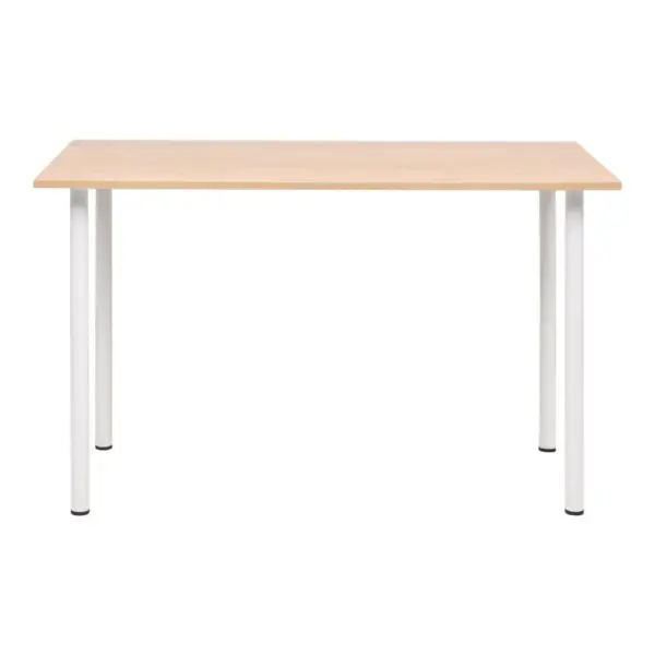 Söögilaud tamme viimistlusega, valge terasraam, 120 x 60 x 73 cm - 2