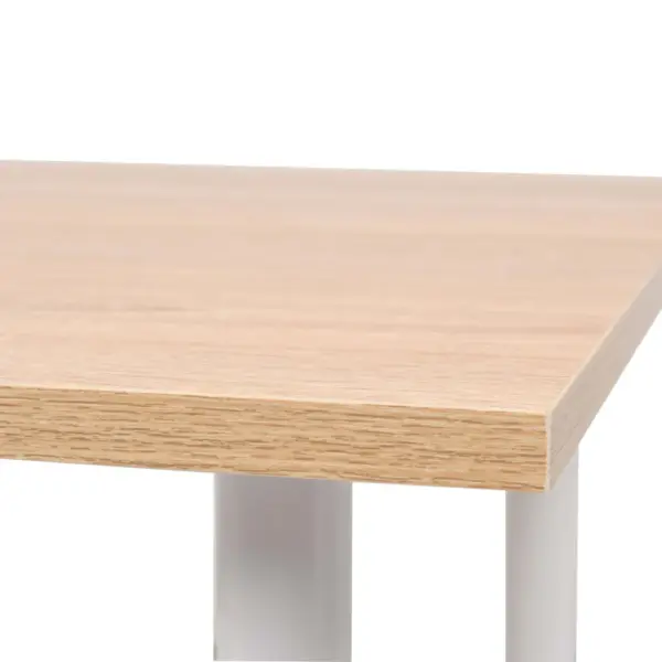Söögilaud tamme viimistlusega, valge terasraam, 120 x 60 x 73 cm - 4