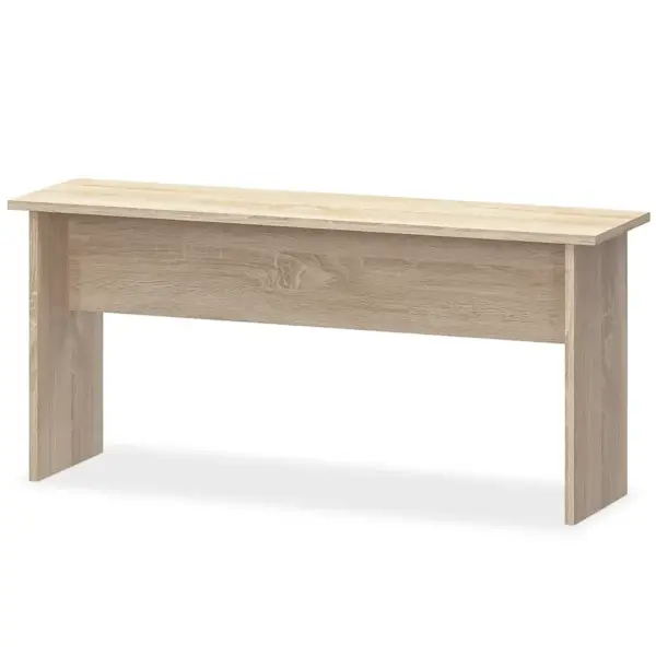 Söögilaud 120 x 59 cm ja 2 pinki, 3-osaline komplekt, tammekarva tehispuit – 4