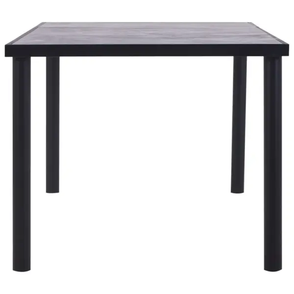 Söögilaud musta metallraamiga, betoonhalli MDF-plaadiga, 200 x 100 x 75 cm – 3