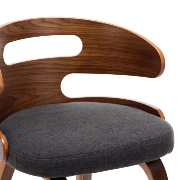 Tumehallid kangast söögitoolid painutatud puidust raamiga, 6 tk – 6