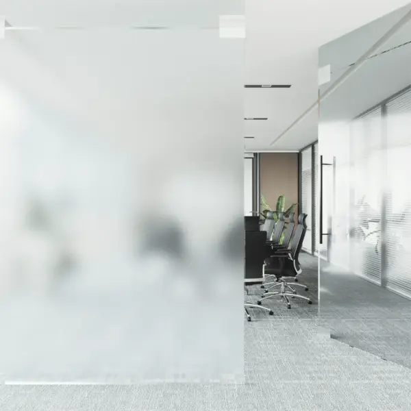 Staatiline jäätunud aknakile privaatsuseks, matt hall PVC, 90 x 2000 cm – 3