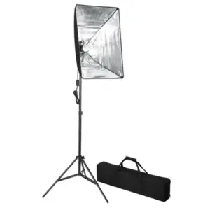Stuudiovalgusti päevavalguslambiga ja lambi kattega 60 x 40 cm, 24 W, statiiv 78–230 cm