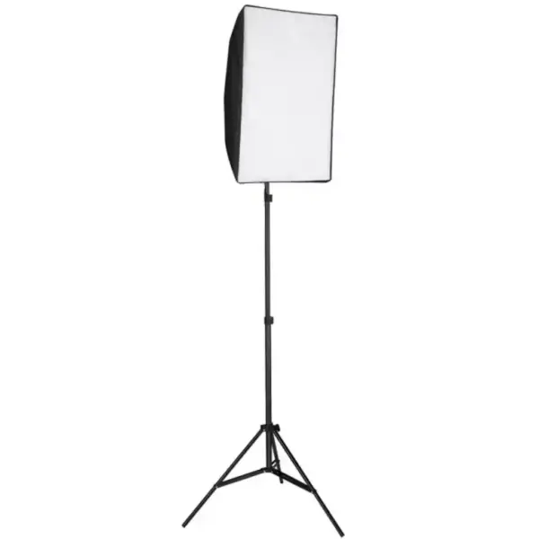 Stuudiovalgusti päevavalguslambiga ja lambi kattega 60 x 40 cm, 24 W, statiiv 78–230 cm – 2