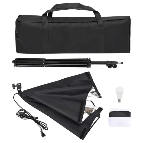 Professionaalne stuudiovalgusti portree- ja tootefotoks, LED valguskast 60 x 40 cm, statiivil 78–230 cm - 8