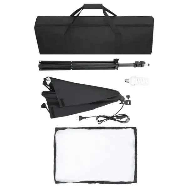 Professionaalne stuudiovalgustite komplekt softboxidega, 2 tk, 40 x 60 cm, terasest statiividega, must - 5