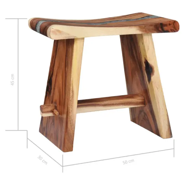 Mitmeotstarbeline suarpuidust taburet polüvaigukaunistusega, 50 x 30 x 45 cm – 8