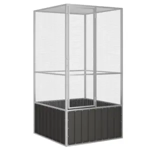 Suur välilinnupuur, antratsiithall tsingitud teras, 111 x 107 x 211,5 cm
