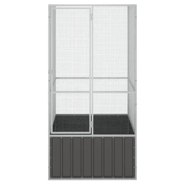 Suur välilinnupuur, antratsiithall tsingitud teras, 111 x 107 x 211,5 cm – 3