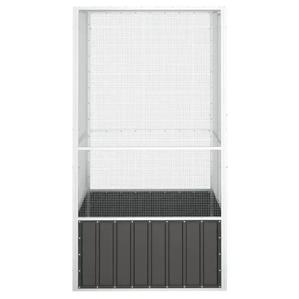 Suur välilinnupuur, antratsiithall tsingitud teras, 111 x 107 x 211,5 cm – 4