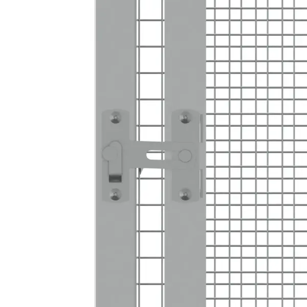 Suur välilinnumaja lindla, hall, tsingitud teras, 213,5 x 217,5 x 211,5 cm – 5
