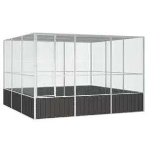 Suur antratsiithall välilinnupuur tsingitud terasest, 302,5 x 324,5 x 211,5 cm
