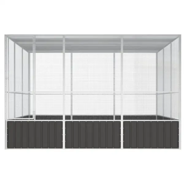 Suur antratsiithall välilinnupuur tsingitud terasest, 302,5 x 324,5 x 211,5 cm – 3