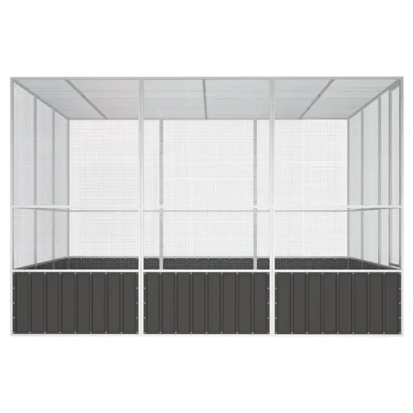 Suur antratsiithall välilinnupuur tsingitud terasest, 302,5 x 324,5 x 211,5 cm – 4