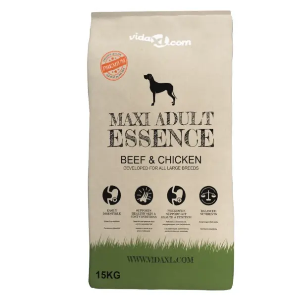 Suurt tõugu täiskasvanud koerte kuivtoit Maxi Adult Essence, veise- ja kanaliha, 15 kg – 2
