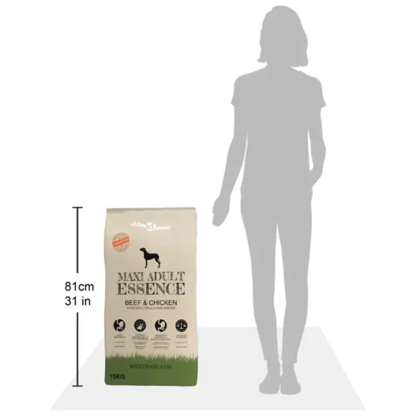 Suurt tõugu täiskasvanud koerte kuivtoit Maxi Adult Essence, veise- ja kanaliha, 15 kg – 9