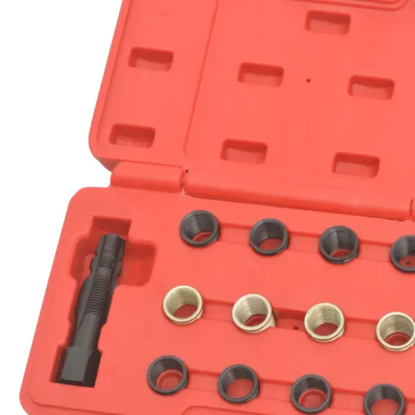 16-osaline süüteküünla keermeparanduskomplekt M14 x 1,25, süsinikteras, punases kohvris - 4