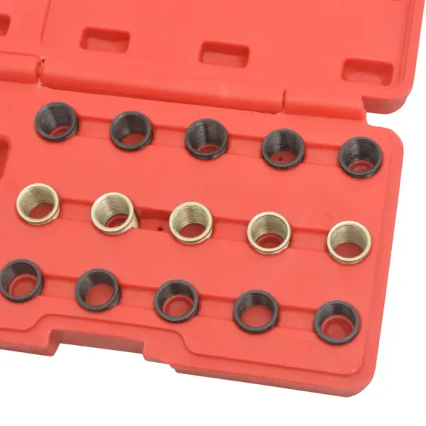 16-osaline süüteküünla keermeparanduskomplekt M14 x 1,25, süsinikteras, punases kohvris - 5