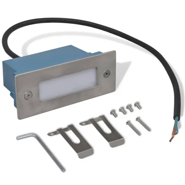 Süvistatavad LED trepivalgustid 6 tk, soe valge, IP54, 44 x 111 x 56 mm - 5