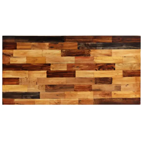 Tööstusliku stiiliga baarilaud taaskasutatud puidust ja terasraamiga, 120 x 60 x 106 cm – 2