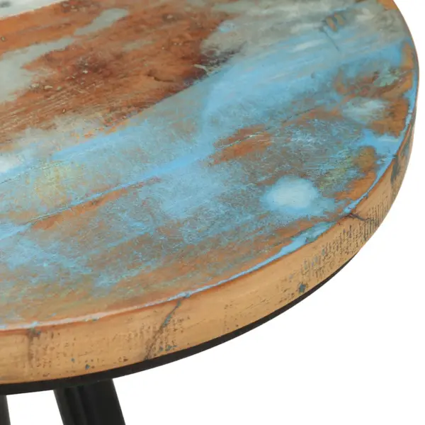 Tööstusliku stiiliga baaripukid, taaskasutatud puit ja teras, 4 tk, 30 x 76 cm – 5
