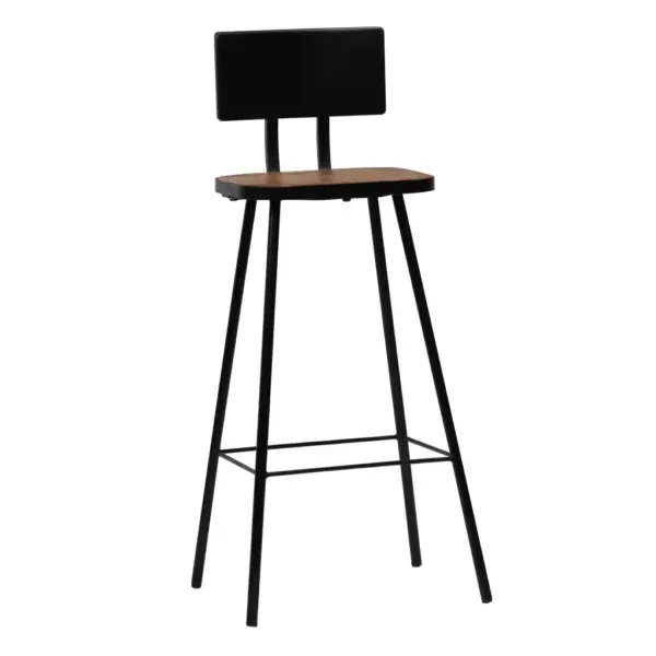 Taaskasutatud puidust baaritoolid terasraamil, 4 tk, 45 x 36 x 99 cm - 11